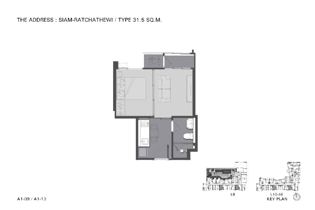 The Address Siam Ratchathewi 1 Bedroom A1-2