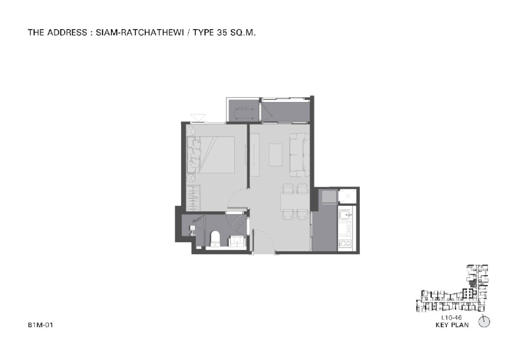 The Address Siam Ratchathewi 1 Bedroom B1-4