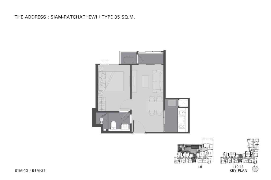 The Address Siam Ratchathewi 1 Bedroom B1-5