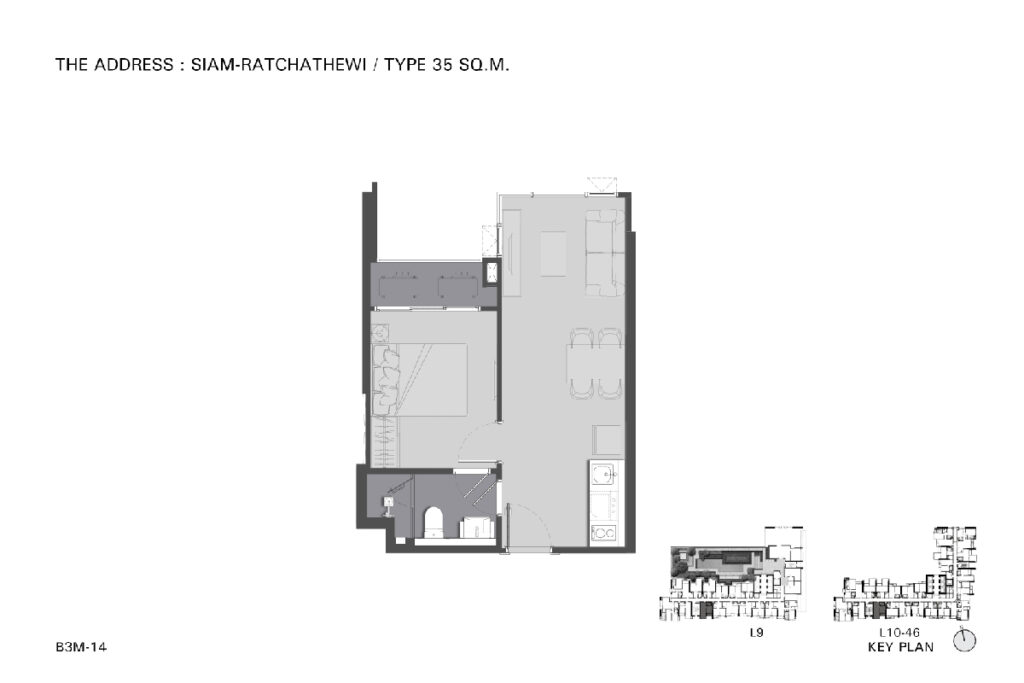 The Address Siam Ratchathewi 1 Bedroom B3-10