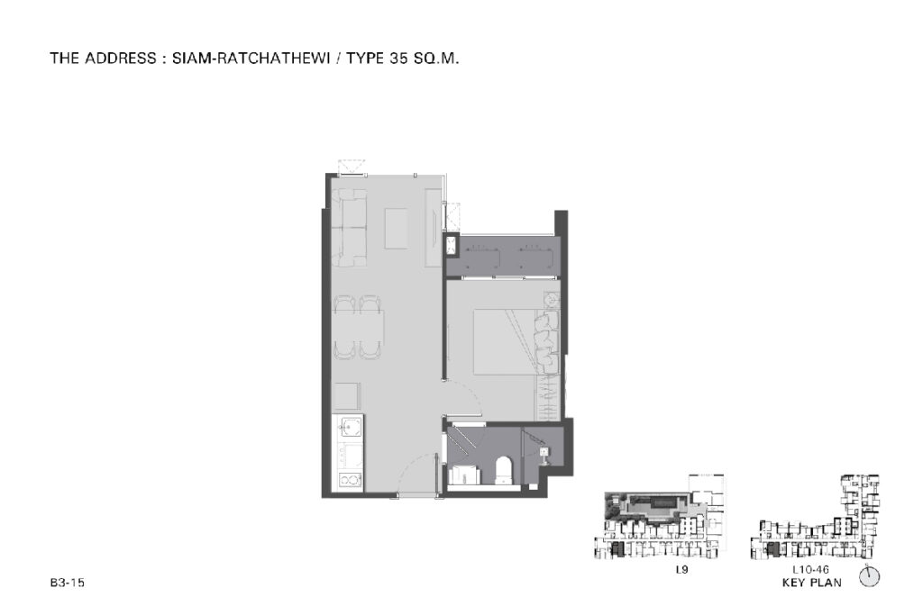 The Address Siam Ratchathewi 1 Bedroom B3-11