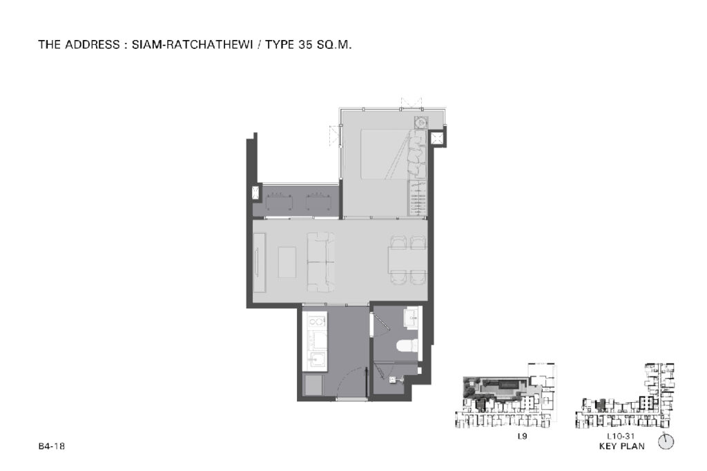 The Address Siam Ratchathewi 1 Bedroom B4-12