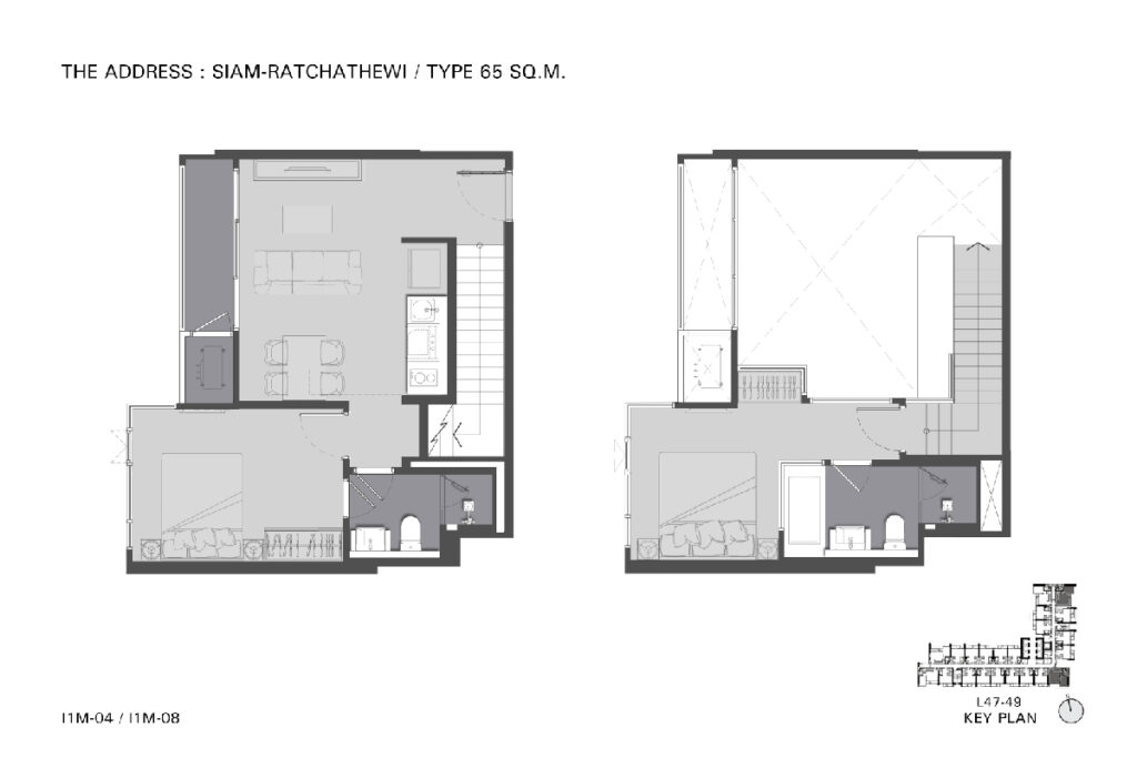 The Address Siam Ratchathewi 2 Bedrooms Duplex I1M