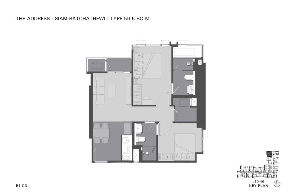 The Address Siam Ratchathewi 2 Bedrooms E1