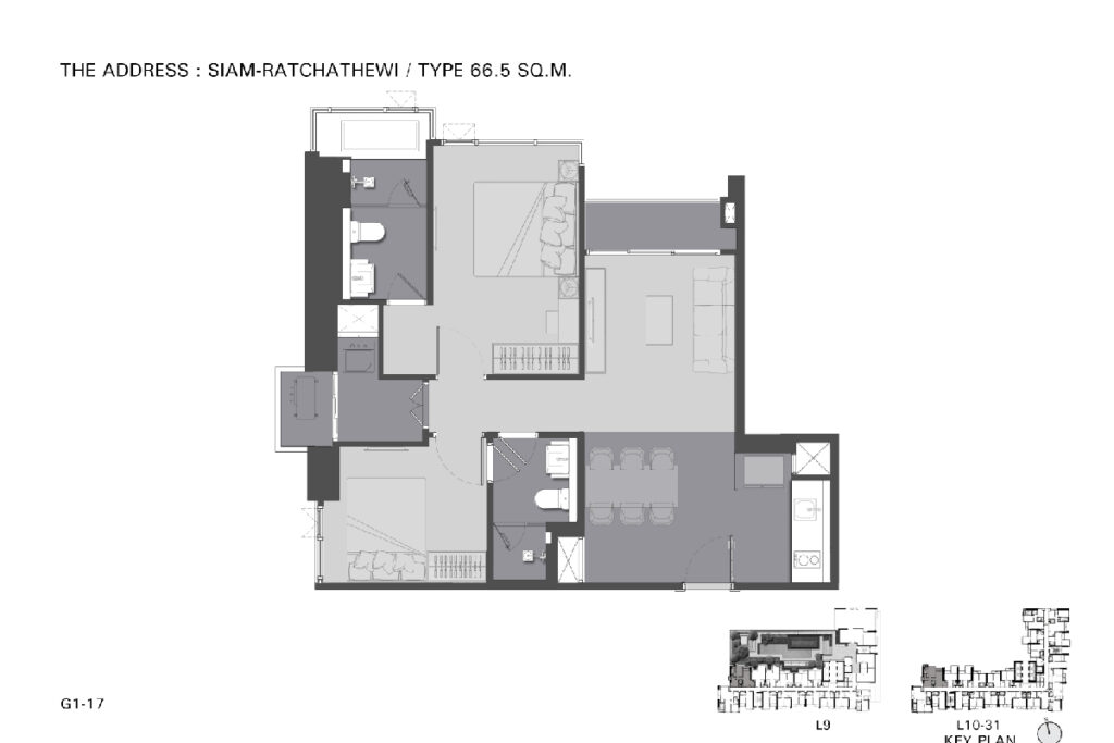 The Address Siam Ratchathewi 2 Bedrooms G1