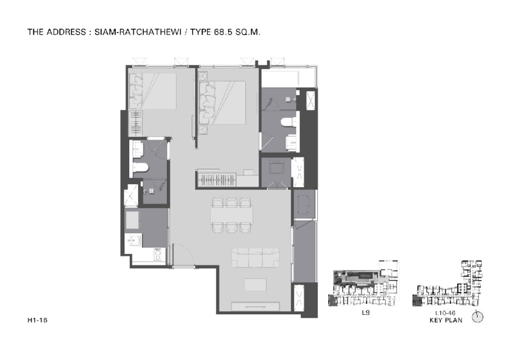 The Address Siam Ratchathewi 2 Bedrooms H1