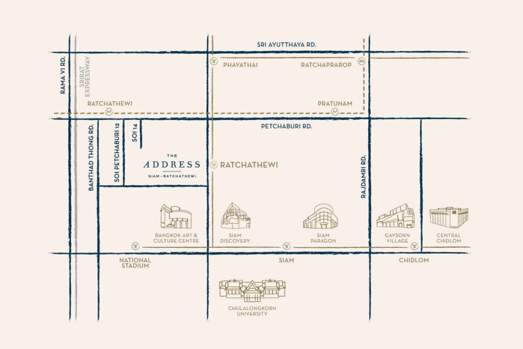 The Address Siam Ratchathewi Map