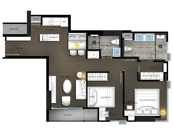 The Diplomat 2 Bedrooms B3