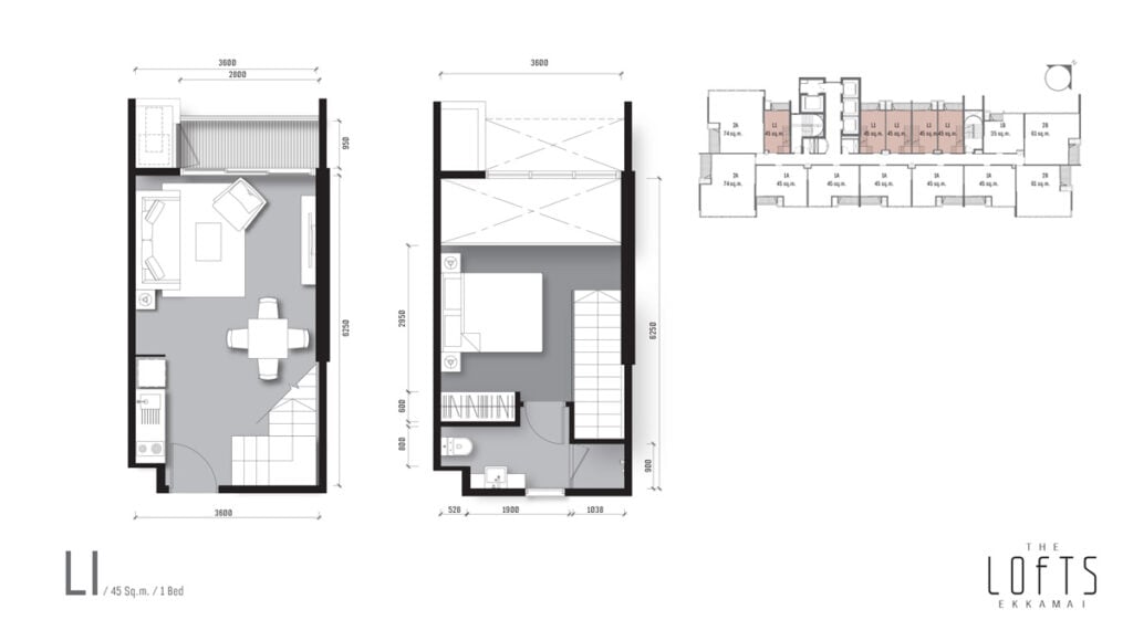 The-Lofts-Ekkamai-45-sqm.-Unit-Plan-Loft