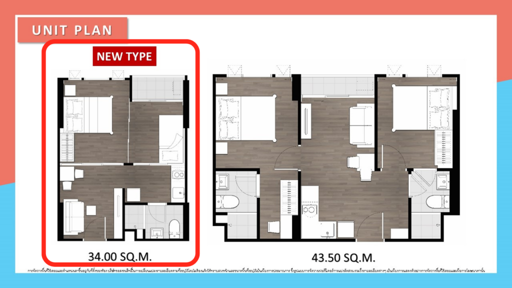 The Origin Ramintra 83 Station 1 Bedroom Plus 34.00 sqm.