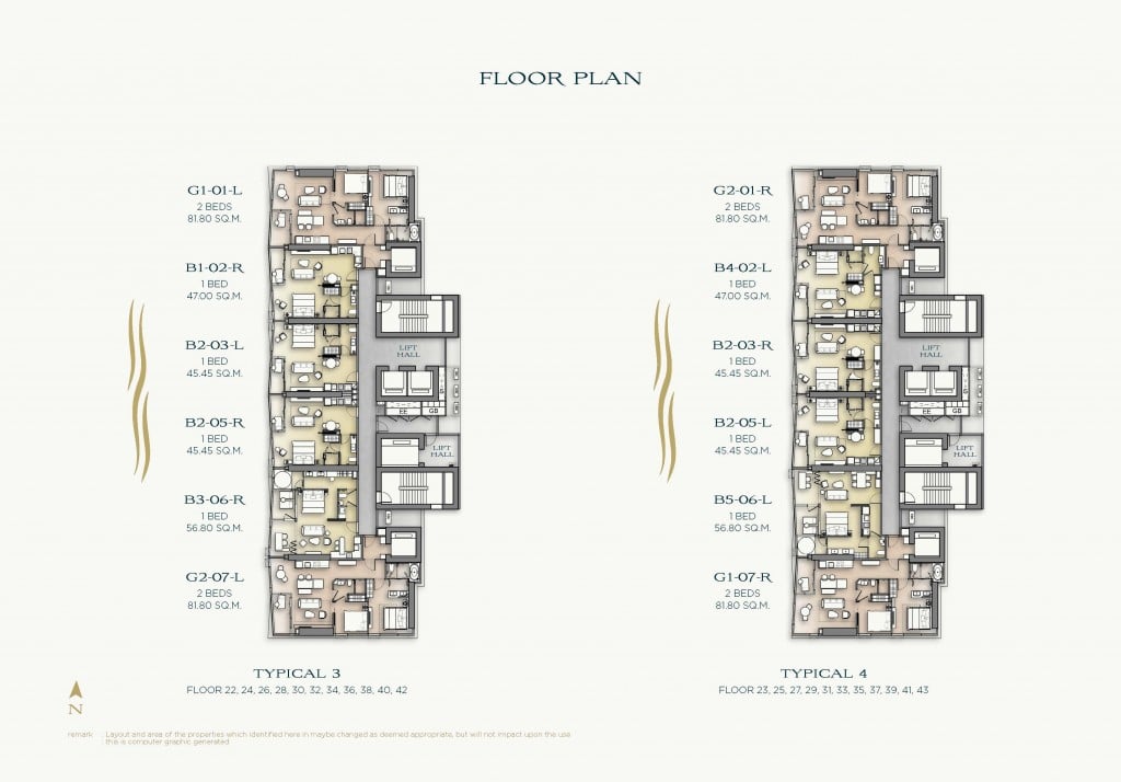 Arom Wongamat 22nd - 43rd Floor