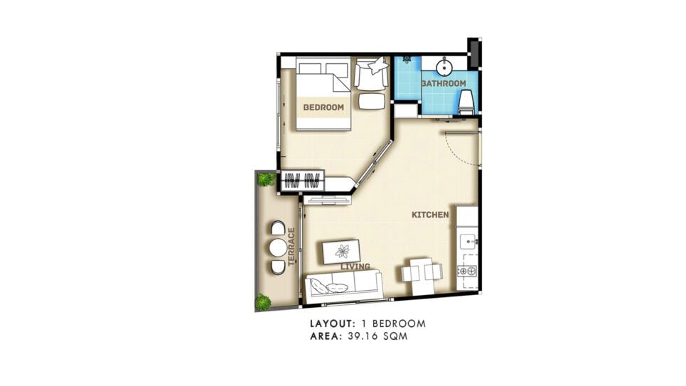 City Garden Pratumnak 1 Bedroom Type C