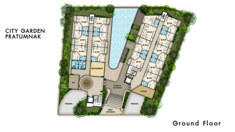 City Garden Pratumnak Ground Floor