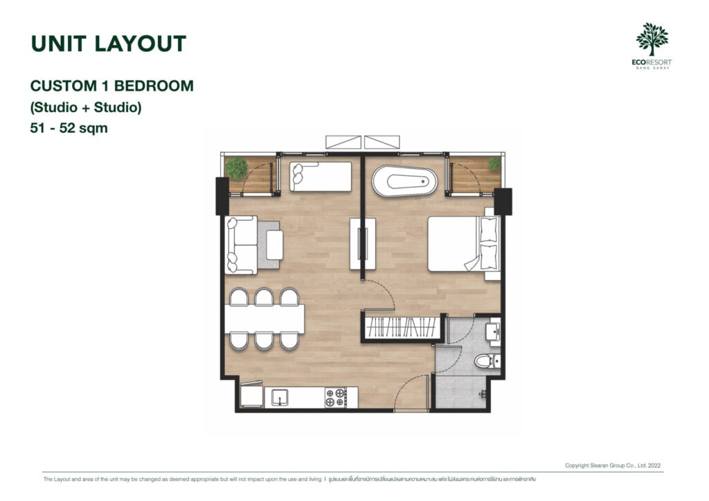 ECO Resort Bang Saray Customer Room 1 Bedroom