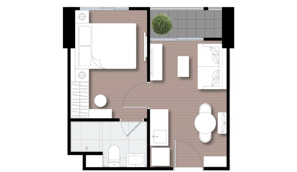 Nue Noble Srinakarin-Lasalle Type A 26.60 sq.m.