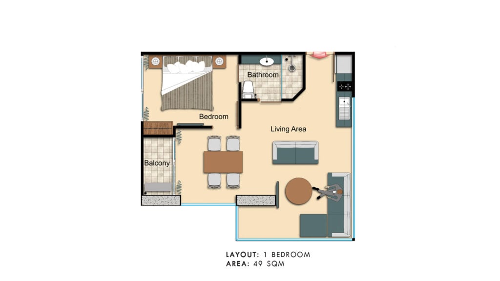 The Cloud Condominium Pattaya 1 Bedroom 49 sqm.