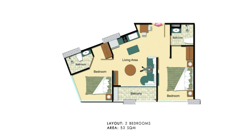 The Cloud Condominium Pattaya 2 Bedrooms 53 sqm.