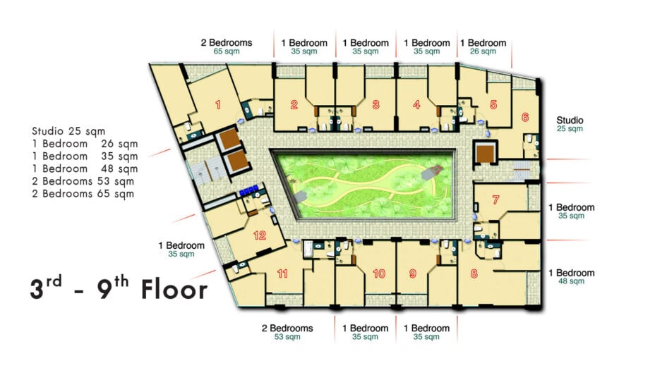 The Cloud Condominium Pattaya 3rd-9th Floor