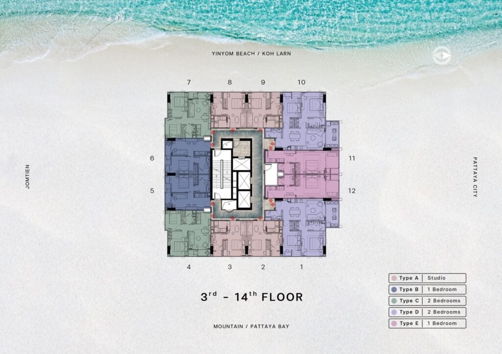 Beverly Mountain Bay Pattaya 3rd-14th Floor