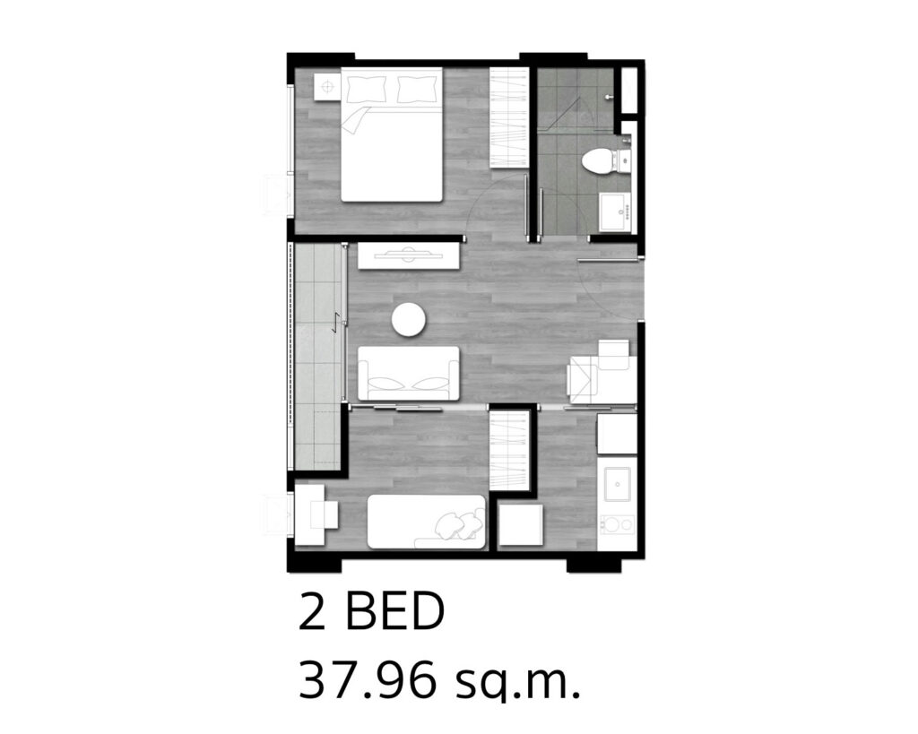 Beat Bangwa Interchange 1 Bedroom Plus 37.96 sqm.