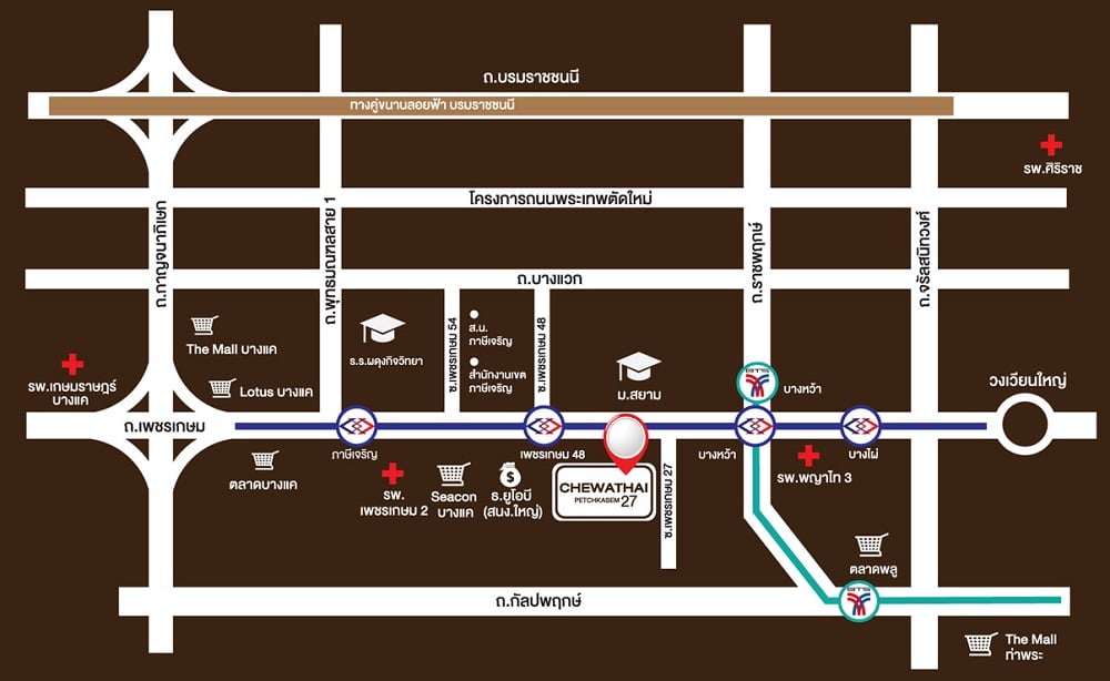 Chewathai Phetkasem 27 Map