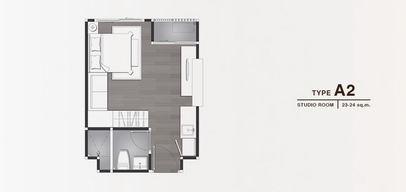 Chewathai Phetkasem 27 Studio Type A2 23-24 sqm.