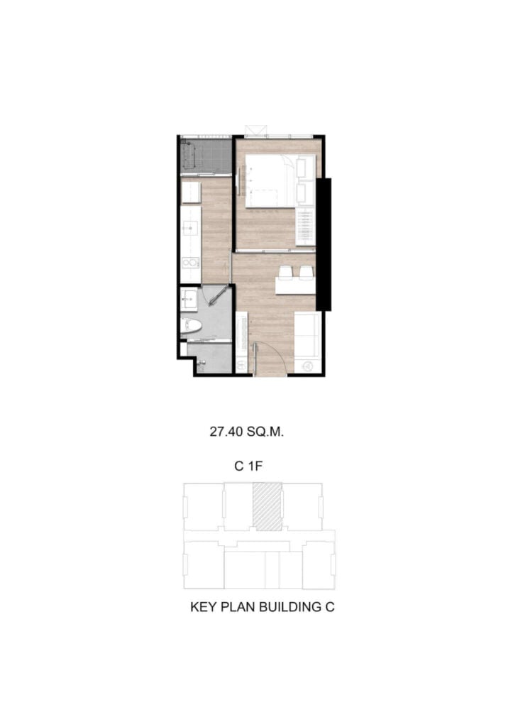 Modiz Sukhumvit 50 1 Bedroom Exclusive C 1F