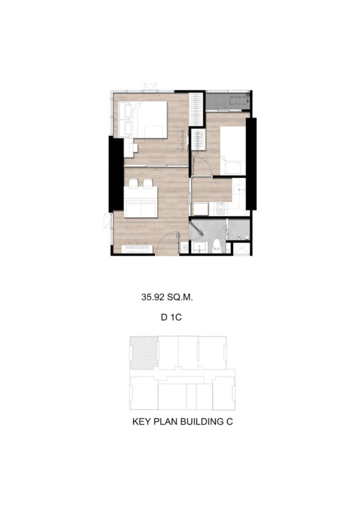 Modiz Sukhumvit 50 1 Bedroom Plus D 1C