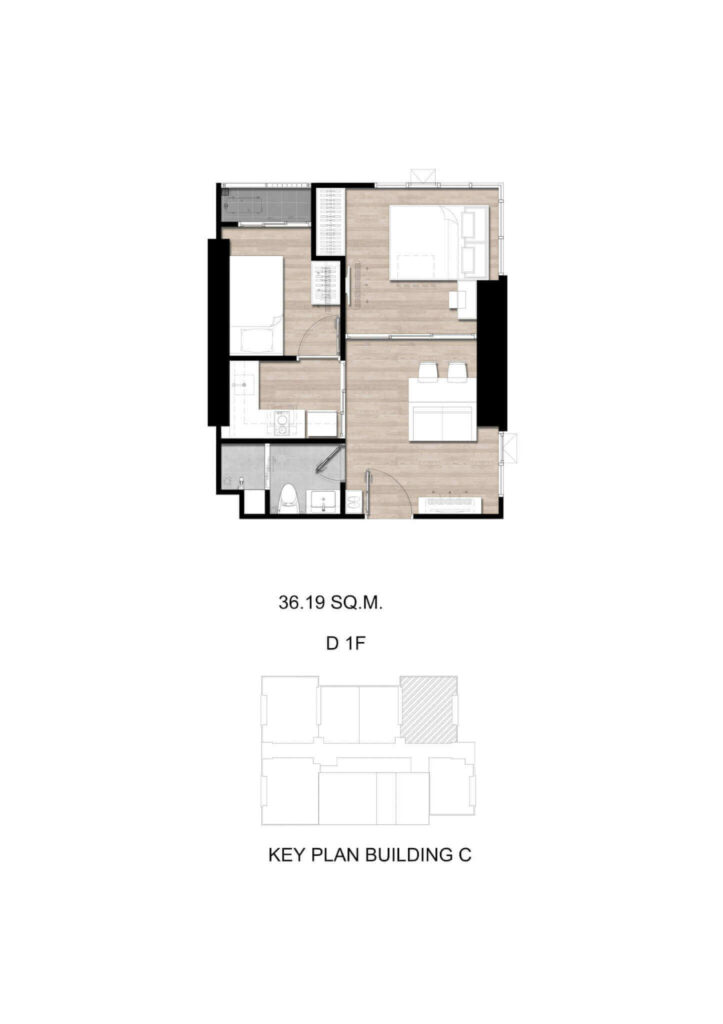 Modiz Sukhumvit 50 1 Bedroom Plus D 1F