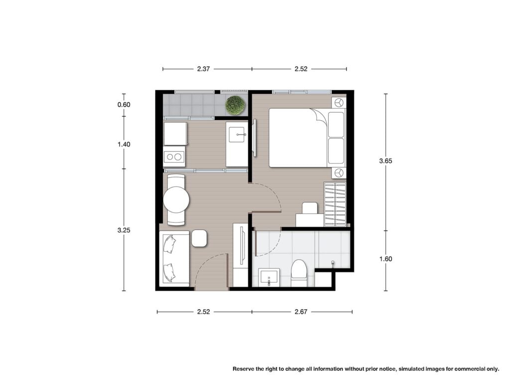 Nue Mega Plus Bangna 1 Bedroom 30.00 sqm.