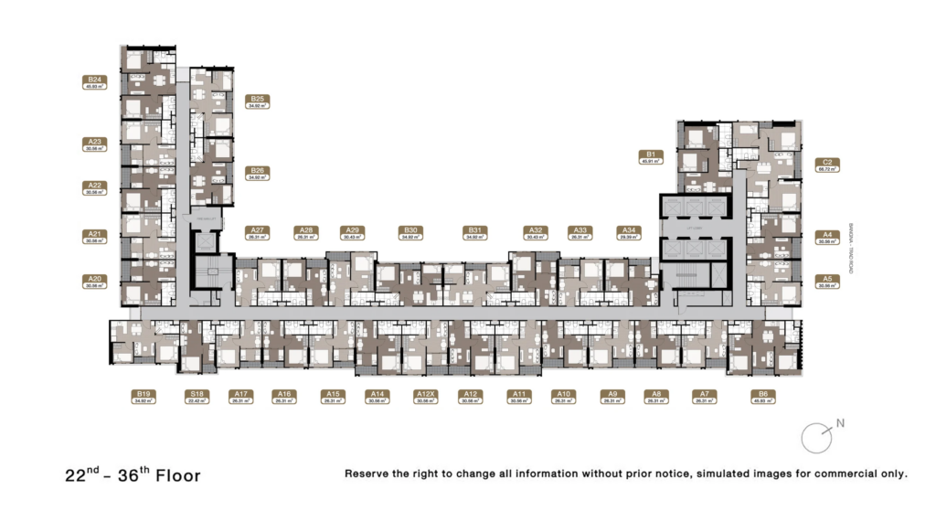 Nue Mega Plus Bangna 22nd-36th floor