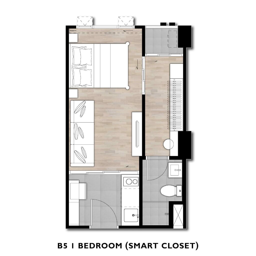 The Origin Phahol-Saphanmai 1 Bedroom Smart Closet B5