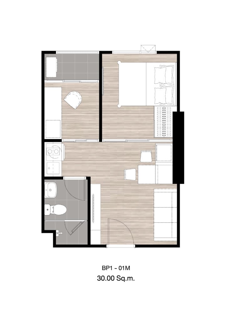 The Origin Ram Interchange 209 1 Bedroom Plus BP1-01M