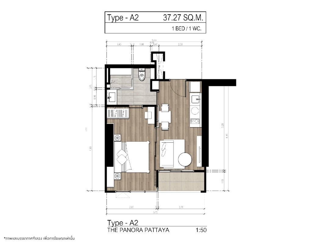 The Panora Pattaya 1 Bedroom A2