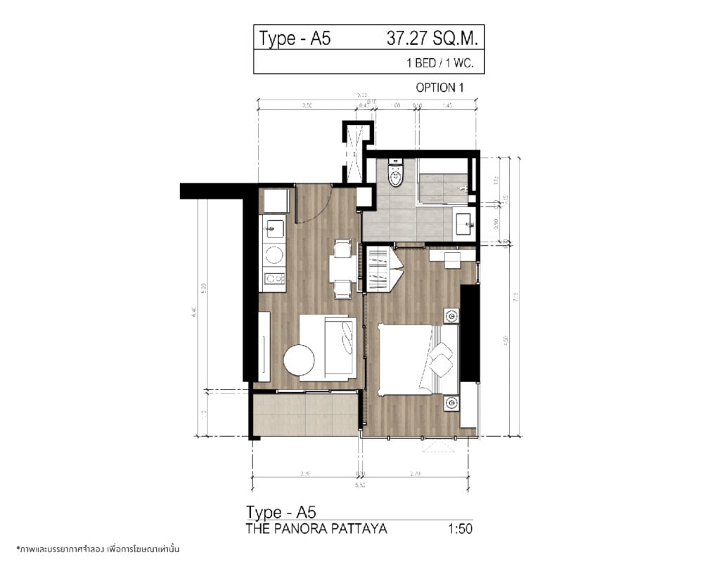 The Panora Pattaya 1 Bedroom A5