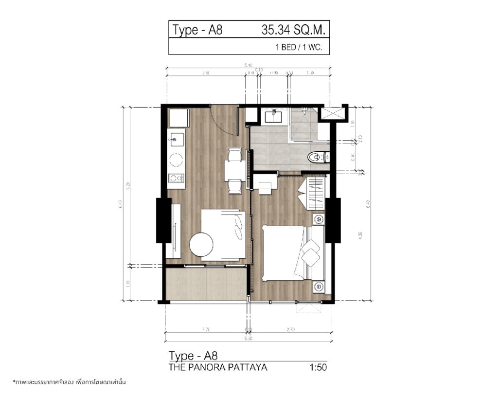 The Panora Pattaya 1 Bedroom A8