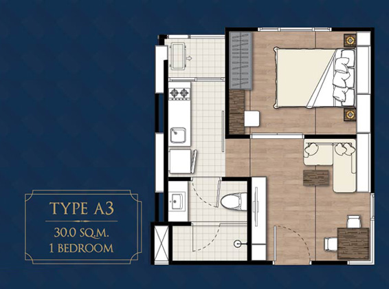 The President Sathon-Ratchaphruek 3 1 Bedroom Type A3