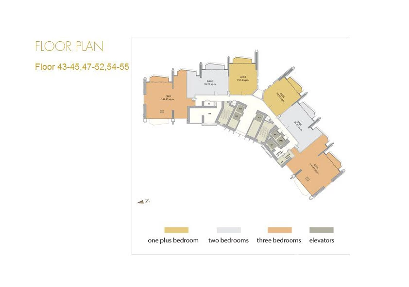 Magnolias Waterfront Residences 43rd-45th, 47th-52nd, 54th-55th floor