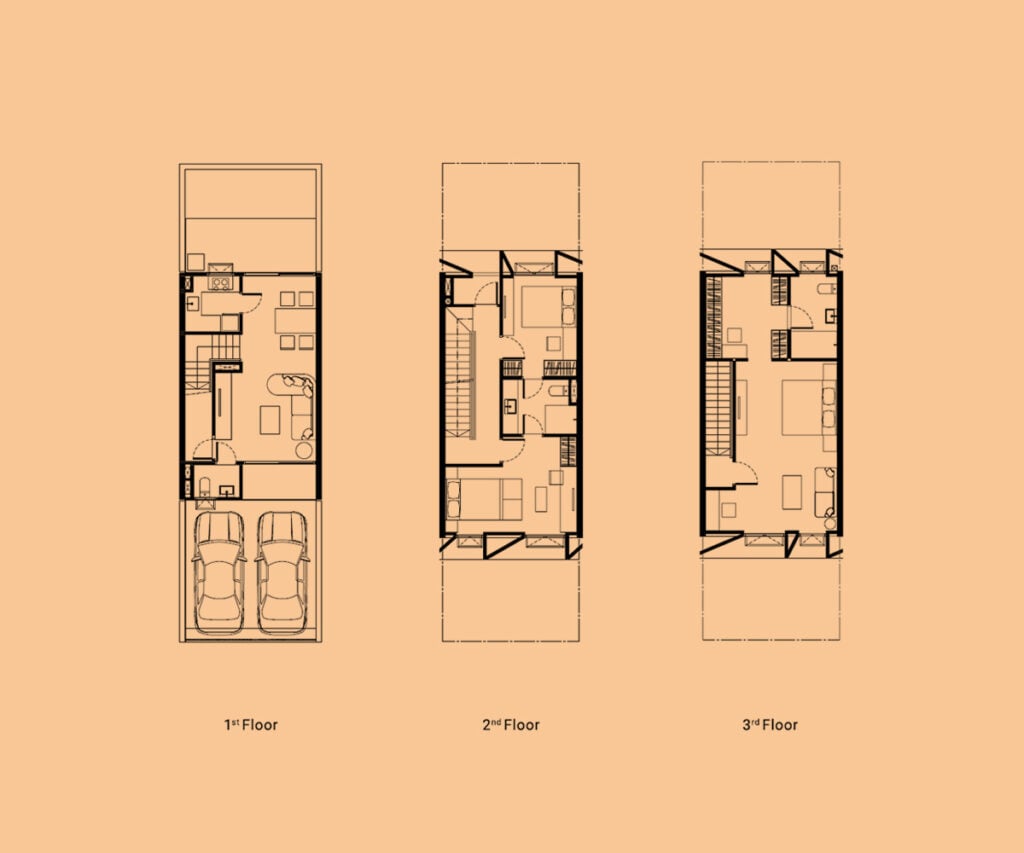 PLUME Watcharaphon - Ekkamai Garden Triplex Unit Plan