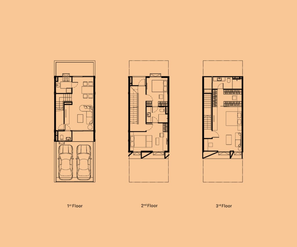 PLUME Watcharaphon - Ekkamai Triplex Unit plan