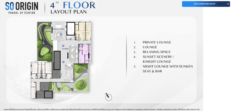 So Origin Phahol 69 station Facilities 4th floor