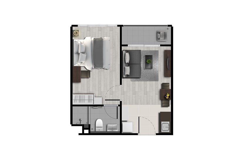 dcondo Campus Hideaway 1 Bedroom 32.00 sqm.