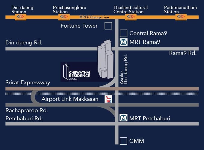 Chewathai Residence Asoke Map