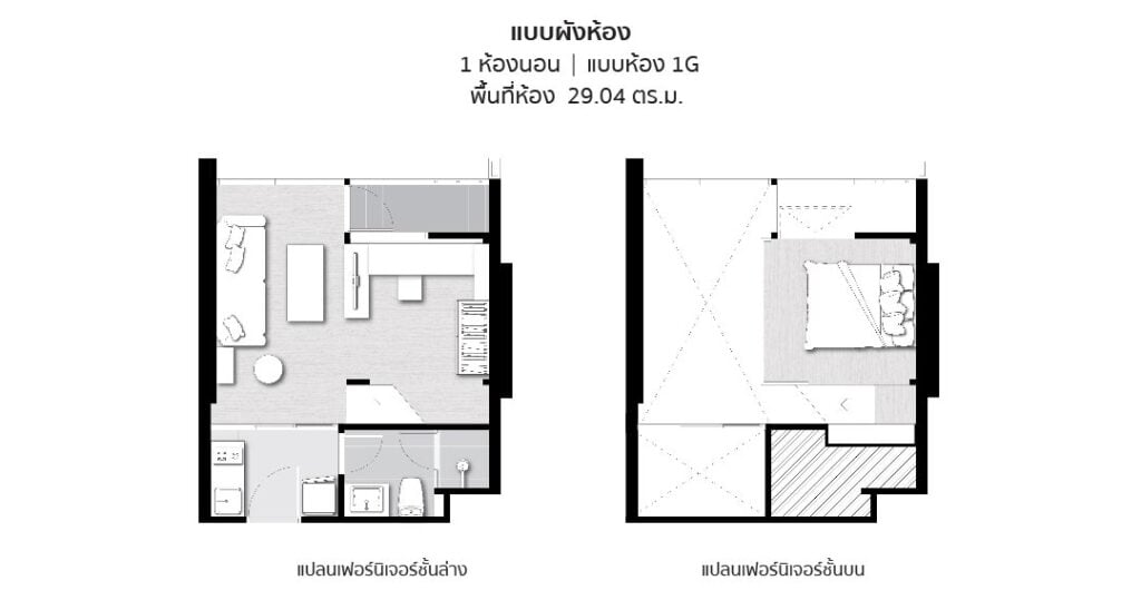 Chewathai Residence Asoke 1 Bedroom Type 1G