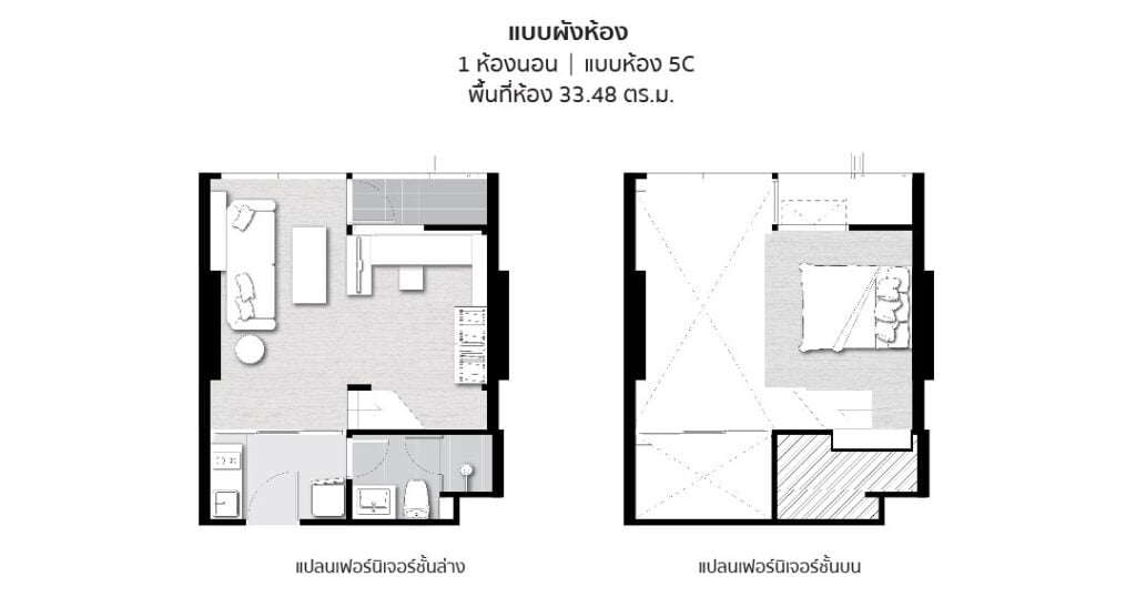 Chewathai Residence Asoke 1 Bedroom Type 5C