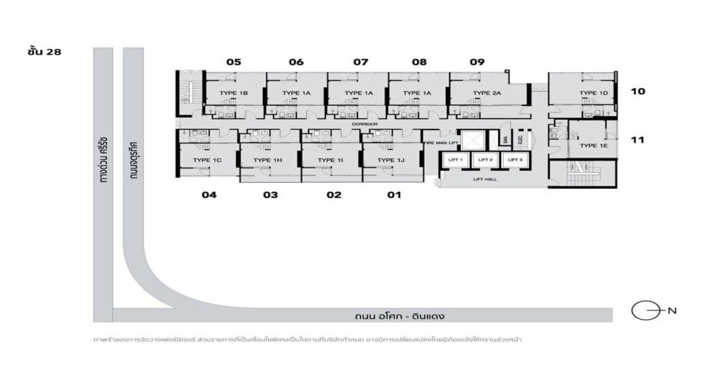 Chewathai Residence Asoke 28th floor