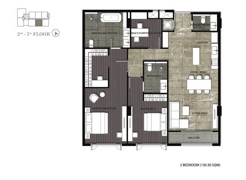 Nivati Thonglor 23 2 bedroom 130.30 sqm.