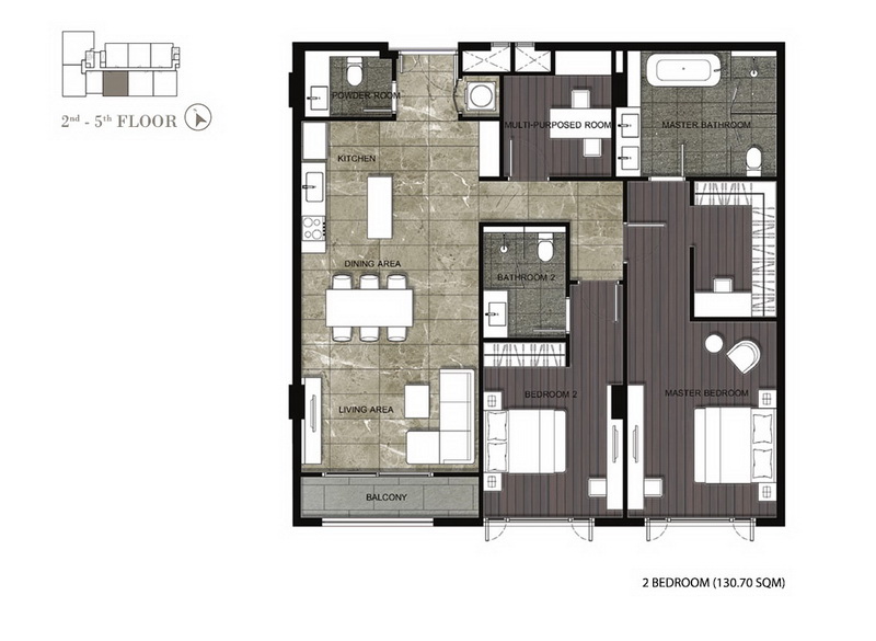 Nivati Thonglor 23 2 bedroom 130.70 sqm.