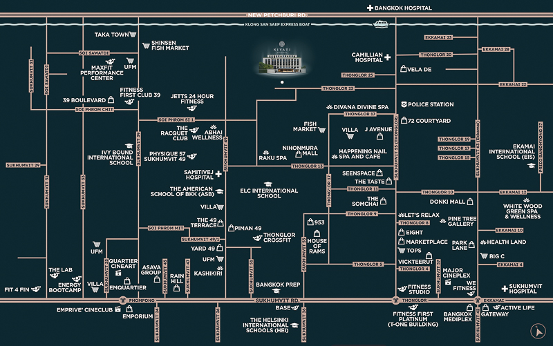 Nivati Thonglor 23 map