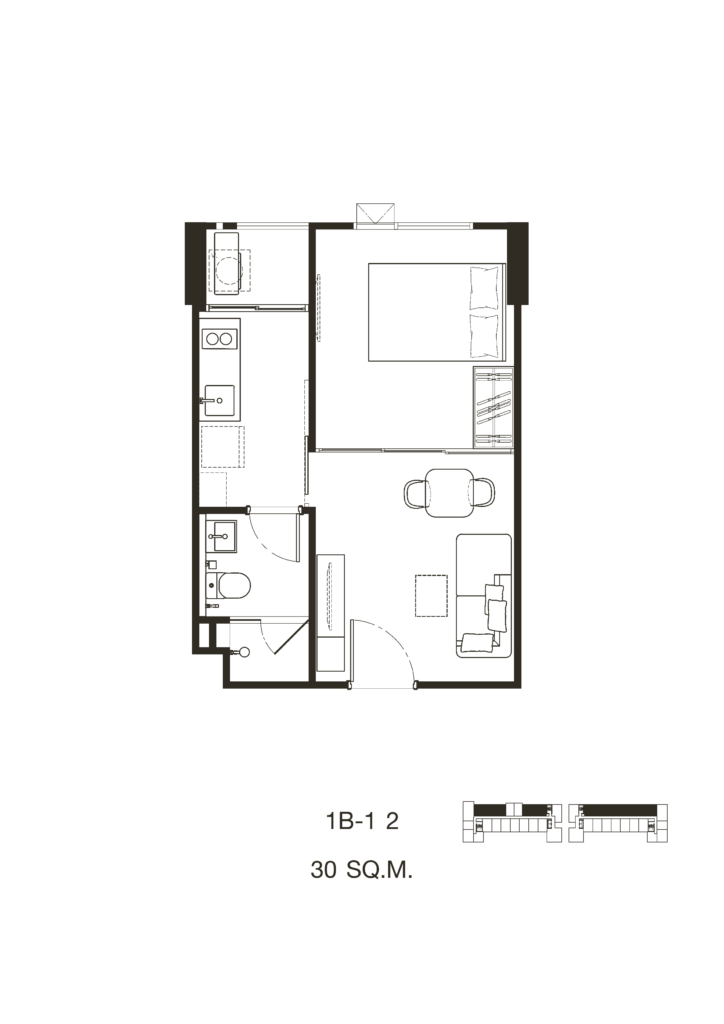 Quintara Phume Sukhumvit 39 1 bedroom 1B1-2